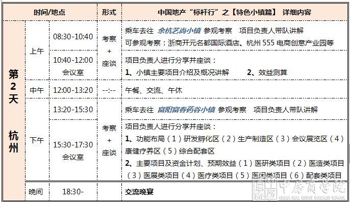 杭州色小镇行程安排2